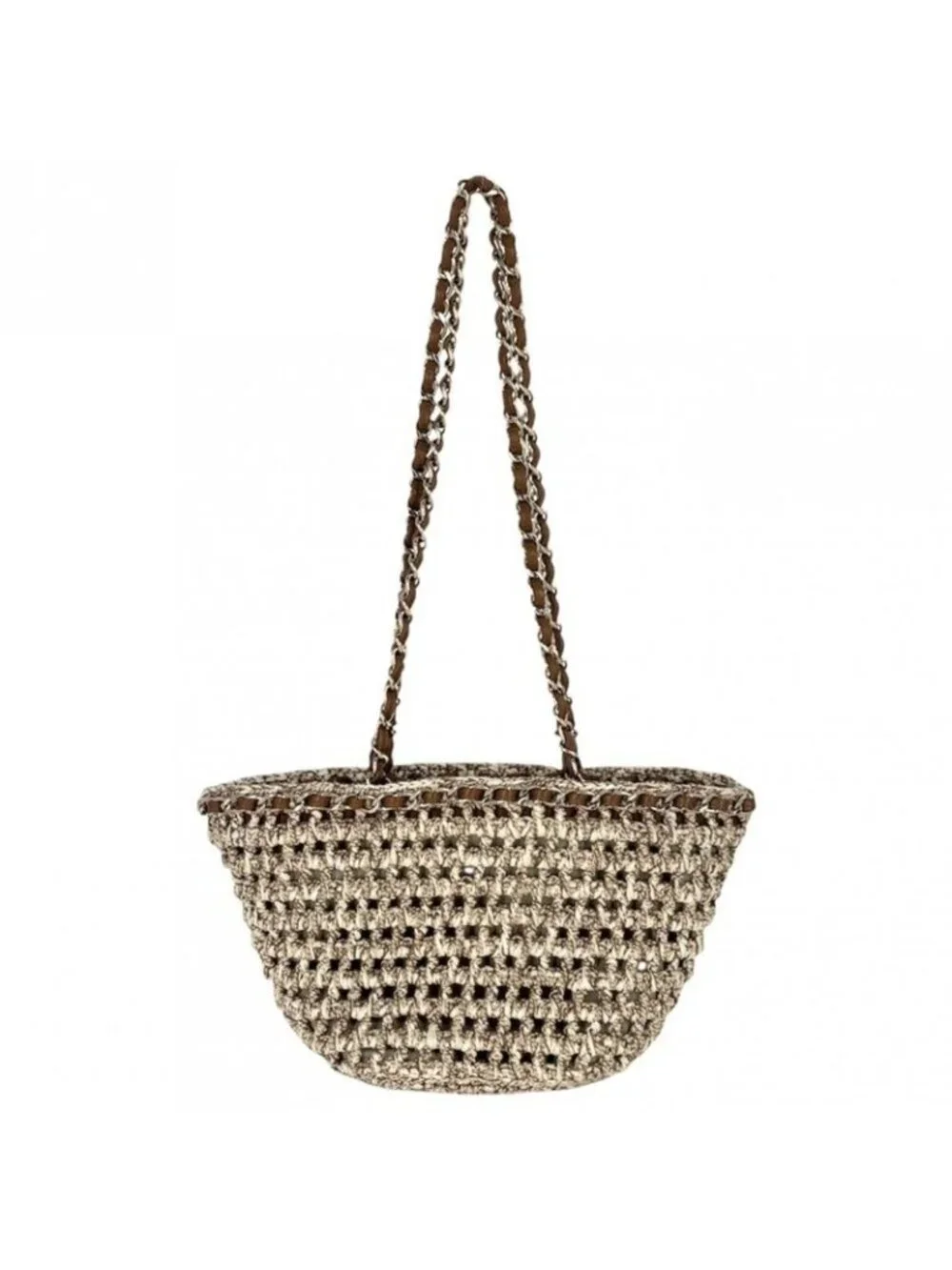 Chanel Shoulder Bag Cage Shopping Chain Tote Coco